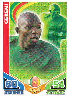 Geremi Cameroon 2010 World Cup Match Attax #38